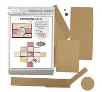 CrafTreat DIY Scrapbook Blank Precut Album Base Expanding Folio Kraft | Interactive Mini Scrapbook Kit | Photo Album Scrapbook for Wedding Anniversary Travel Couples Memory Book Gift