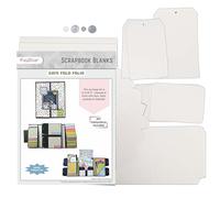 CrafTreat DIY Scrapbook Blank Precut Album Base - Gate Fold Folio White - Interactive Scrapbook Kit - Photo Album Scrapbook for Wedding Anniversary Travel Couples Memory Book Gift