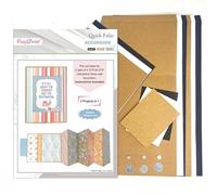 CrafTreat DIY Scrapbook Blank Precut Album Base - Quick Folio Accordion Black Kraft White - Interactive Mini Scrapbook Album for Crafts, Journals, Gifts & Memory Keeping