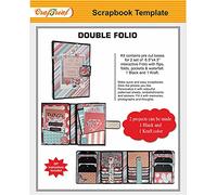 CrafTreat Double Folio DIY Scrapbook Blanks - 2 Sets (Black & Kraft) with Precut Die Cuts, Magnets & Tutorials for Interactive Flip Fold Waterfall Albums