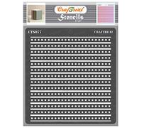 CrafTreat Geometric Stencils for Painting on Wood, Wall, Tile, Canvas, Paper, Fabric and Floor - Dotted Stripes Stencil - 6x6 Inches - Reusable DIY Art and Craft Stencils - Dotting Stencil Template