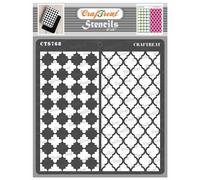 CrafTreat Moroccan Stencils for Painting on Wood, Canvas, Paper, Fabric and Tile - Moroccan Trellis - 6x6 Inches - Reusable DIY Art and Craft Stencils