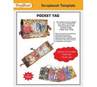 CrafTreat Pocket Tag DIY Scrapbook Blanks - 2 Mini Album Sets (Black & Kraft) with Precut Die Cuts, Chipboard & Tutorials for Tag, Pocket & Memory Keepsake Projects