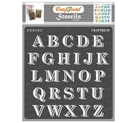 CrafTreat Reusable Alphabet Large Letter Stencils for Painting on Wood, Canvas, Paper, Fabric, Wall and Tile - Precious Alpha - 6x6 Inch - DIY Craft Stencils for Lettering - Alphabet Stencil