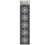 CrafTreat Reusable Border Stencils for Painting on Wood, Canvas, Paper, Fabric, Floor, Wall and Tile - Border10-3x12 Inch - DIY Art and Craft Stencil Borders for Painting - Rangoli Border Stencil