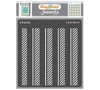 CrafTreat Reusable Buffalo Plaid Stencil for Painting on Wood, Canvas, Paper, Fabric, Floor, Wall and Tile - Half Plaid -6x6 Inch - Pattern Stencil for Painting - Layered Craft Stencils