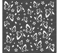 CrafTreat Reusable Butterfly Stencils for Painting on Wood, Canvas, Paper, Fabric, Floor, Wall and Tile - Pretty Butterflies -6X6 Inch - DIY Art and Craft Stencils - Butterfly Stencil Template