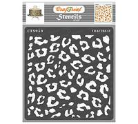 CrafTreat Reusable Cheetah Skin Pattern Stencil 6X6 Inch - Leopard Print Animal Skin Stencils for Furniture Painting on Home Decor, Arts and Wood|Cheetah Print Stencil for Crafts - Cake Stencils