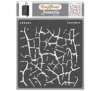 CrafTreat Reusable Crackle Stencil for Painting on Wood, Canvas, Paper, Fabric, Floor, Wall and Tile - Crocodile Crackle - Size:12x12 Inch - Texture Stencils and Templates for Painting