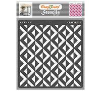 CrafTreat Reusable Diamond Wall Stencils - 12x12 Inch - DIY Art & Craft Stencils - Modern, Geometric