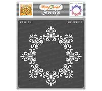 CrafTreat Reusable Doily Mandala Stencils for Painting on Wood, Canvas, Paper, Fabric, Floor, Wall and Tile - Octagon Doily - 6x6 Inch - DIY Art and Craft Stencils - Octagon Stencil