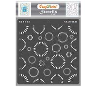 CrafTreat Reusable Floral Round Stencils for Painting on Wood, Canvas, Paper, Fabric, Floor, Wall and Tile - Round Rings Stencil - 6x6 Inch - DIY Art and Craft Stencils - Round Flower Stencil