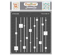 CrafTreat Reusable Geometric Stencils for Painting on Wood, Wall, Tile, Canvas, Paper, Fabric and Floor - Climbing e Stencil -6x6 Inch - Pattern Stencils for Painting - Pattern Stencil