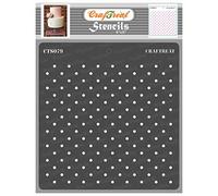 CrafTreat Reusable Geometric Stencils for Painting on Wood, Wall, Tile, Canvas, Paper, Fabric and Floor - Small Polka Dot Stencil - 6x6 Inch - DIY Art and Craft Stencils