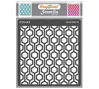 CrafTreat Reusable Geometric Wall Stencils for Painting on Wood, Wall, Tile, Canvas, Paper, Fabric and Floor - Connected Hexagon Stencil - 12x12 Inches - DIY Art and Craft Stencils