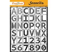CrafTreat Reusable Interlocking Alphabet Letters Stencils 36 Pack 3x3 Inch for Painting on Wood, Canvas, Paper, Fabric, Floor, Wall and Tile