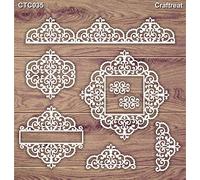 CrafTreat Reusable Laser Cut Chipboard Embellishments for Card Making and Scrapbooking - Decorative Motifs - Size: 5.5X6 Inches - Embellishments for Crafting - Laser Cut Chipboard Decorative