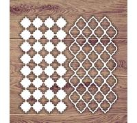 CrafTreat Reusable Laser Cut Chipboard Embellishments for Card Making and Scrapbooking - Moroccan Trellis - Size: 5.5X6 Inches - Wood Chipboard Scrapbook Embellishments for Crafting