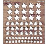 CrafTreat Reusable Laser Cut Chipboard Embellishments for Crafting Scrapbooking and Card Making - Flower 2 - Size: 5.5X6 Inches - Flower Embellishments for Jewellery Making