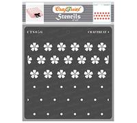 CrafTreat Reusable Layered Flower Stencils for Painting on Wood, Canvas, Paper, Fabric, Floor, Wall and Tile - Flower Center - 6x6 Inch - DIY Art and Craft Stencils for Painting Flowers