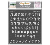 CrafTreat Reusable Number and Letter Stencils 6x6 Inch for Painting on Wood, Canvas, Paper, Fabric, Wall and Tile - Chalk Caps Alpha - DIY Art and Craft Stencils for Letters and Numbers Patterns
