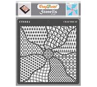 CrafTreat Reusable Pattern Stencil for Painting on Wood - Patterned Sun Rays - 6X6 Inch - Background Pattern Stencil for Art Journaling - Mixed Pattern Stencil for Arts and Crafts