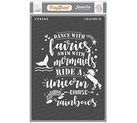 CrafTreat Reusable Quote Stencils for Painting on Wood, Canvas, Fabric and Wall - Chase Rainbows -A4 (8.3 x 11.7 Inch) - Saying Stencils for Painting - Motivational Stencils and Templates for Painting