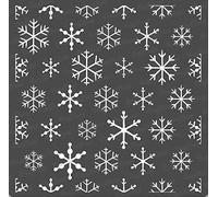 CrafTreat Reusable Snowflake Background Stencils for Painting on Wood, Canvas, Paper, Fabric, Wall and Tile - Snowflake Background Stencil - 6x6 Inch - DIY Art and Craft Stencils for Christmas