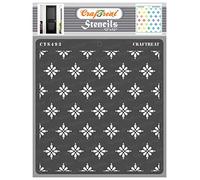 CrafTreat Reusable Wall Pattern Stencils for Painting on Wood, Wall, Tile, Canvas, Paper, Fabric and Floor - Dotting Daisies - 12x12 Inch - DIY Art and Craft Stencils Pattern for Painting