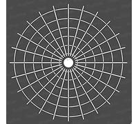 CrafTreat Reusable Wall Stencils for Painting Large Pattern - Radar - Mandala Stencil for Dot Painting - 12x12 Inch - DIY Art and Craft Stencils - Circle Stencils for Painting Walls