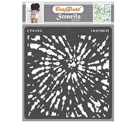 CrafTreat Reusable Wall Texture Stencils for Painting on Wood, Canvas, Paper, Fabric, Floor, Wall and Tile - Tie and Dye - 12x12 Inch - DIY Art and Craft Stencils - Tie Dye Stencil