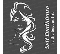 CrafTreat Reusable Woman Stencil for Painting on Wood, Canvas, Paper, Fabric, Floor, Wall and Tile - Confident Woman - 6x6 Inch - DIY Art and Craft Stencils for Home Decor - Women Face Stencil