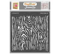 CrafTreat Reusable Wood Grain Stencils for Painting on Wood, Canvas, Paper, Fabric, Floor, Wall and Tile - Woodgrain - 6x6 Inch - DIY Art and Craft Stencils - Wood Grain Wall Stencil