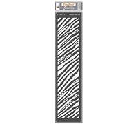 CrafTreat Reusable Zebra Print Stencil for Painting on Wood, Canvas, Paper, Fabric, Floor, Wall and Tile - Zebra Skin - Size:3x12 Inch - DIY Art and Craft Stencils for Borders - Animal Skin Stencil
