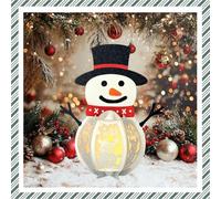 CrafTreat Snowman Paper Lantern DIY Craft Kit | Easy to Assemble Reusable Christmas Paper Lantern Decoration | Festive Holiday Home Décor & Handmade Gift Idea