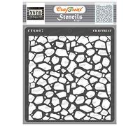CrafTreat Stone Stencil for Furniture Painting - Stone Background Stencil - Size: 6X6 Inches - Stone Effect Stencils for Crafts Reusable - Stone Pattern Stencil for Painting on Concrete, Canvas