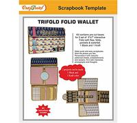 CrafTreat Trifold Folio Wallet Scrapbook Templates - 2 Sets (1 Black & 1 Kraft) | Precut & Prescored DIY Album Making Kit | 5x7 Folio with Magnets