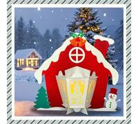 CrafTreat Winter House Paper Lantern - DIY Christmas Lantern Kit | Easy to Assemble, Reusable Festive Decoration and Handmade Gift Idea