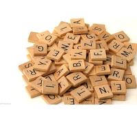 Crafts A-Z Capital Letters and Numbers Wooden Alphabet Tiles KAV Brown 500 Pieces