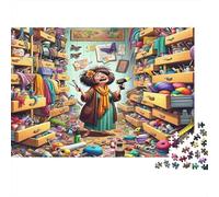 Crafts Chaos Jigsaw Puzzle 1000Pc Recycled Paper for Adults Puzzle for Adults Fun Challenging Family Game Fun Home Activity Great Gift for Relaxation Creativity 38x26cm/1000pcs