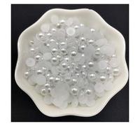 Crafts Faux Pearls, Imitation Pearl Half Round Flat Back Scrapbook Beads 4mm Multicolor Pack of 200(108)