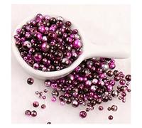Crafts Faux Pearls, Mermaid Pearls Round ABS Imitation Pearl for DIY Jewelry Bracelet Craft Multicolor 3-8mm(C12 Color)