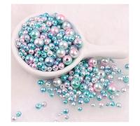 Crafts Faux Pearls, Mermaid Pearls Round ABS Imitation Pearl for DIY Jewelry Bracelet Craft Multicolor 3-8mm(C05 Color)