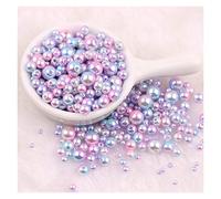 Crafts Faux Pearls, Mermaid Pearls Round ABS Imitation Pearl for DIY Jewelry Bracelet Craft Multicolor 3-8mm(C01 Color)