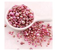 Crafts Faux Pearls, Mermaid Pearls Round ABS Imitation Pearl for DIY Jewelry Bracelet Craft Multicolor 3-8mm(C10 Color)