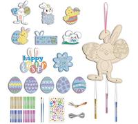 Crafts for Easter - Unfinished Wood Egg & DIY Blank Bunny Crafts | Art Supplies for Boys, Girls & Family, Perfect for DIY Projects, Party Favors, Basket Stuffers, Classroom Prizes, Home & School