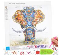 Crafts Gifts for 8 9 10 11 12 Years Old Teens Girls Boys, 5d Diamond Art for Adult Kids Age 9-13 Paint by Numbers for Children Elephant Diamond Painting Kits Gifts for 10 11 13 Years Old Girls Boys
