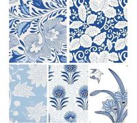 Crafts of Tranquility Ornamental The V&A Museum 100% Organic Cotton 45cm x 55cm Wide Fat Quarter Bundle for Crafting, Sewing, Patchwork