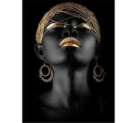 Crafts Stamped Cross Stitch Kits Preprinted Pattern Counted Embroidery Black And Gold Woman Diy Embroidery Cross Stitch 11Ct Kits Craft Needlework Set Cotton Thread Printed Canvas Starter Kits For B
