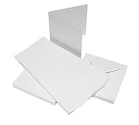 Crafts UK 50 Cards and Envelopes, White, 6 x 6-Inch
